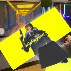 Игровой геймерский тканевый коврик для мышки с боковой прошивкой CyberPunk (206)