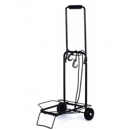 Хозяйственная складная тележка Shopping Cart 97х46х39 см на колесах с ручкой, тросом и подшипником, Черный (205)