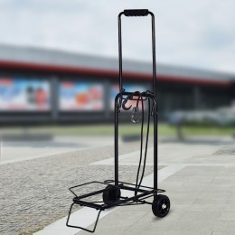Хозяйственная складная тележка Shopping Cart 97х46х39 см на колесах с ручкой, тросом и подшипником, Черный (205)