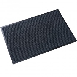 Килимок текстильний на гумовій основі Т-108 рубчик 75*45 см, Чорний
