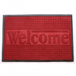 Коврик текстильный на резиновой основе Т-111 Welcome 75*45 см, Красный