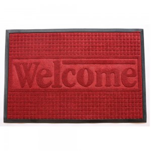 Килимок текстильний на гумовій основі Т-114 Welcome 60*90 см, Червоний