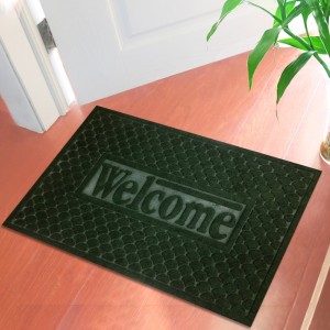 Килимок текстильний на гумовій основі Т-114 Welcome 60*90 см, Темно-зелений