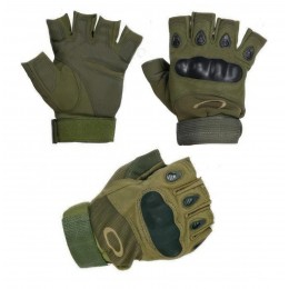 Мужской набор 2в1 защитные беспалые перчатки с усилением и ремень Хаки L