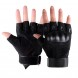 Чоловічий набір 2в1 захисні безпалі рукавички з посиленням та ремінь Чорний L