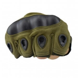 Чоловічий набір 2в1 захисні безпалі рукавички з посиленням та ремінь Хакі XL