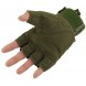 Мужской набор 2в1 защитные беспалые перчатки с усилением и ремень Хаки XL