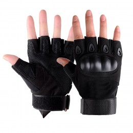 Мужской набор 2в1 защитные беспалые перчатки с усилением и ремень Черный XL
