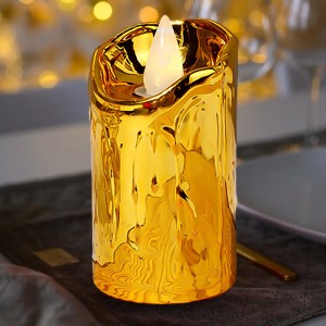 Світлодіодна декоративна свічка Plastic Swinging Candle, Золота