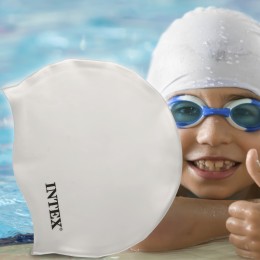 Універсальна силіконова шапочка для плавання від 8 років Intex 55991 Білий (LM)
