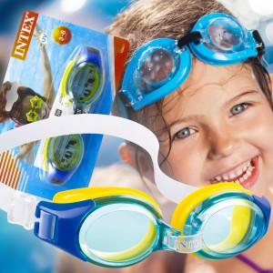 Дитячі водонепроникні окуляри для плавання INTEX 55601 3-8 років Синій (LM)