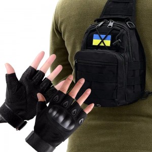 Набор для настоящего мужчины 2 в 1 сумка-слинг, перчатки XL, Черный