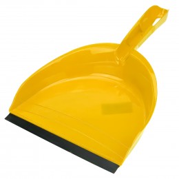 Турецкий пластиковый совок для уборки с короткой ручкой Желтый