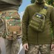 Мужской комплект из 2 сумок, многофункциональная вместительная сумка-слинг через плечо + сумка на бедро Хаки