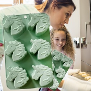 Силіконова форма для випічки Maestro MR-1129 "Єдинороги" Бірюзовий (MR)