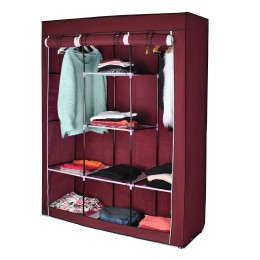 Текстильный шкаф Storage Wardrobe 88130 на 3 секции, 130 х 45 х 175 см, Красный (N-14)