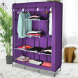 Текстильный шкаф Storage Wardrobe 88130 на 3 секции, 130 х 45 х 175 см, Фиолетовый (N-14)