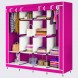 Универсальный складной каркасный шкаф для одежды Storage Wardrobe 28170 на 4 секции, Розовый (N-1)
