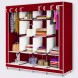 Универсальный складной каркасный шкаф для одежды Storage Wardrobe 28170 на 4 секции, Бордовый (N-1)