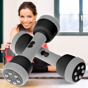 Массажные гантели-массажер со сменным весом для фитнеса Swan Fit Massage Dumbbells Серые (205)