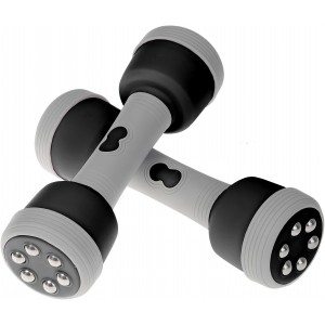 Массажные гантели-массажер со сменным весом для фитнеса Swan Fit Massage Dumbbells Серые (205)