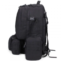 Туристичний багатофункціональний водонепроникний рюкзак для подорожей з підсумками BGINVEST 2296 Чорний (205)