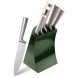 Набір ножів з підставкою з нержавіючої сталі 6 предметів, 5 ножів Edenberg EB-11008 Зелений (EB)
