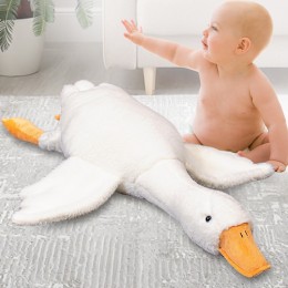 Мягкая игрушка подушка Гусь-обнимусь 130 см, Белый (SD)