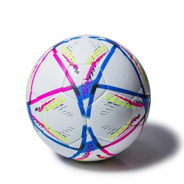Футбольний М'яч Lecou Size.5 термополіуретан, Рожеві полоси (SD)