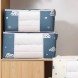 Органайзер для хранения постельного белья, одеял, подушек, вещей на 75 л, Синий/облака (205)