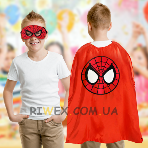 Карнавальний костюм дитячий плащ із маскою "Людина Павук: Повернення додому" для дітей від 2 до 6 років (HA-363)