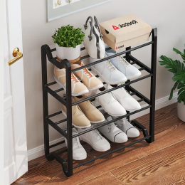 Полка для обуви, стелаж Shoe rack 1-4, 45,5*20*57,7 см, Черный (205)