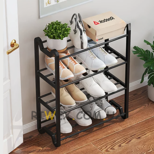 Полиця для взуття, стелаж Shoe rack 1-4, 45,5*20*57,7 см, Чорний (205)