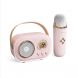 Портативна Bluetooth колонка для караоке з мікрофоном на акумуляторі, Рожевий (JM)