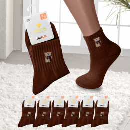 Набор женских носков CRISTAL W6615 размер 37-41, 6 пар, Коричневый (WAN)
