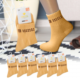Набір жіночих шкарпеток CRISTAL W6618, розмір 37-41, 6 пар, Жовтий  (WAN)