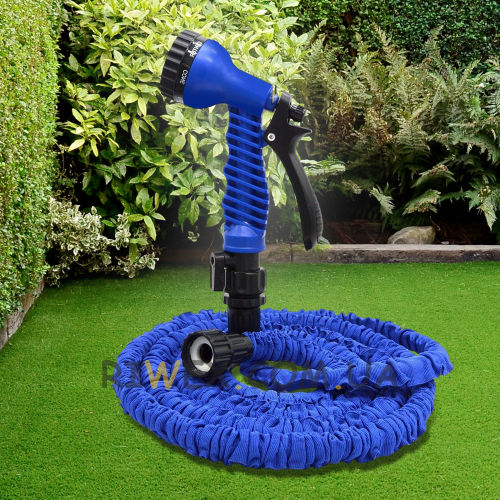 Шланг садовий X-hose з розпилювачем для води 75 м, Синій