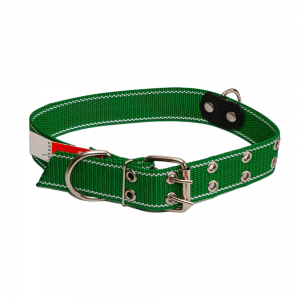 Ошейник капроновый для собак №136 двойной 40 мм - длина 76 см, Зеленый (2021)
