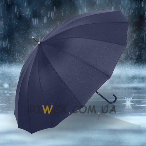 Семейный президентский зонт-трость 120 см, Синий