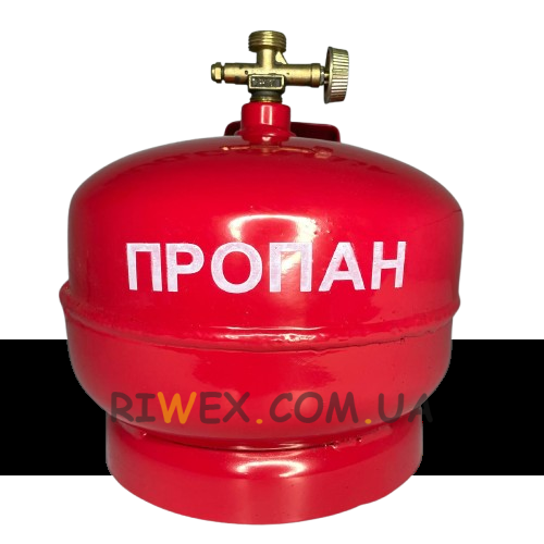 Газовий балон кемпінговий Турист без пальника 5 л, Червоний