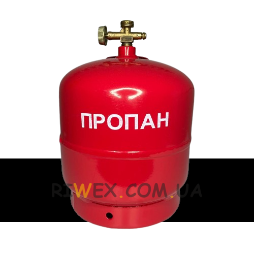 Газовий балон кемпінговий Турист без пальника 8 л, Червоний