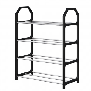 Підлогова металева полиця для взуття в передпокій Shoe rack 4 яруси (205)