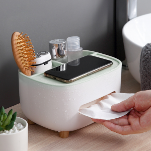 Контейнер для сухих салфеток, скрытый держатель для телефона Tissue box (205)