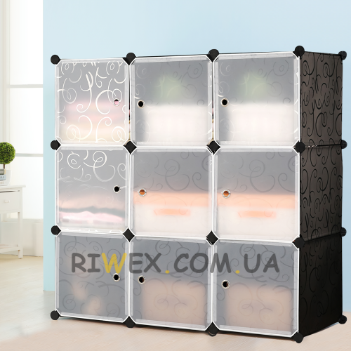 Пластикова складана шафа Storage cube cabinet mp-39-61 на 9 секцій