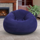Надувное велюровое кресло-груша KR-1, 110 х 110 х 80 см, Фиолетовый (259)