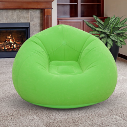 Надувне велюрове крісло-груша KR-1,  110 х 110 х 80 см, Зелений (259)
