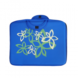 Текстильна сумка "Квітка" для ноутбука та документів 36х30х6 см, Синій