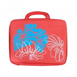Текстильная сумка "Цветок" для ноутбука и документов 36х30х6 см, Красный