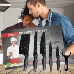 Набір металокерамічних ножів Bass B6981, 6 шт 