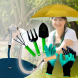 Набор садовника: шланг 10м, зонт на голову 2 шт, набор садовых инструментов 3 в 1, садовые перчатки, серп